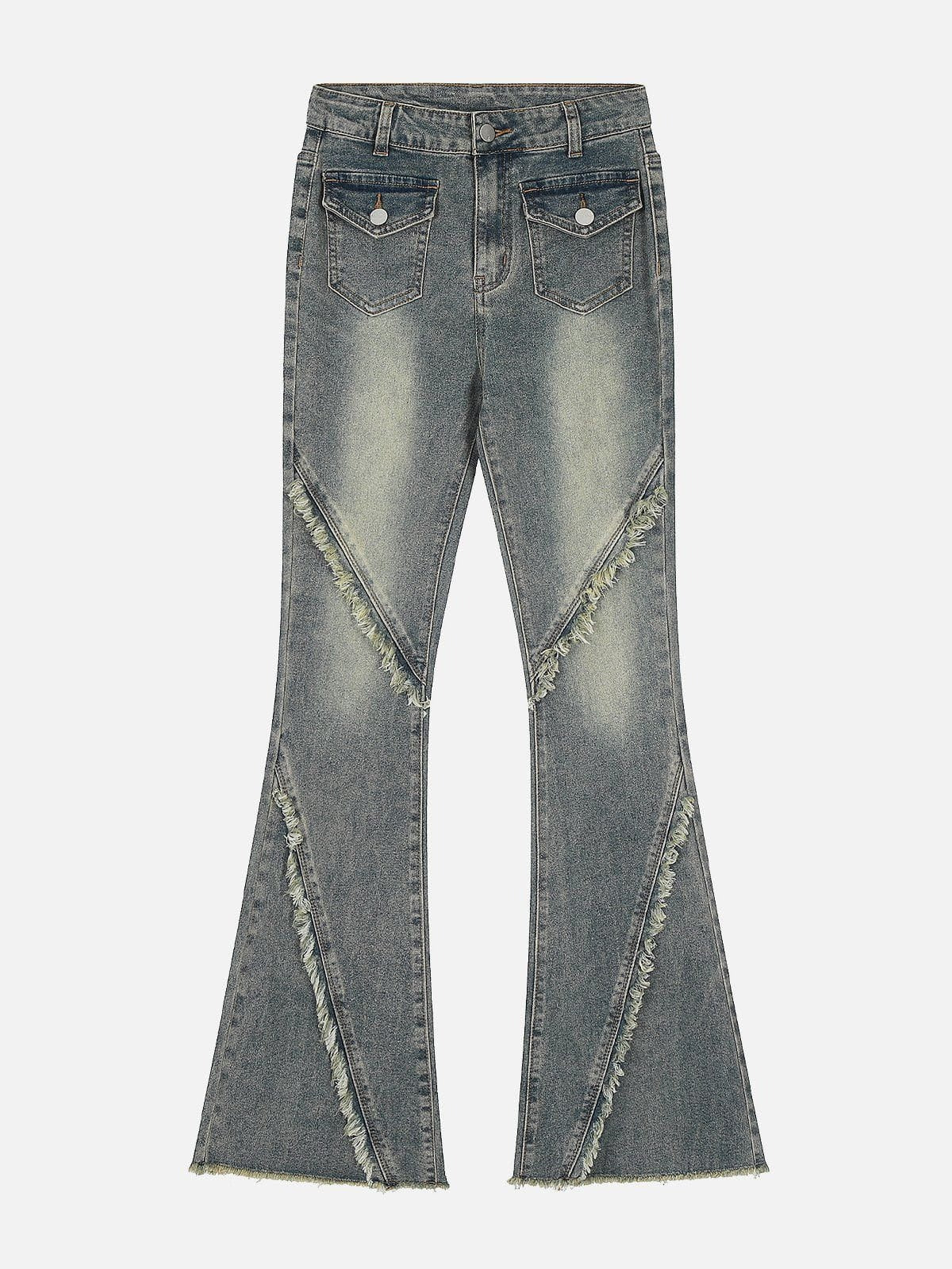 Damskie jeansy z wysokim stanem w stylu retro
