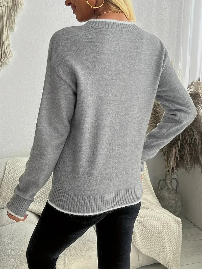 Damski sweter z nadrukiem
