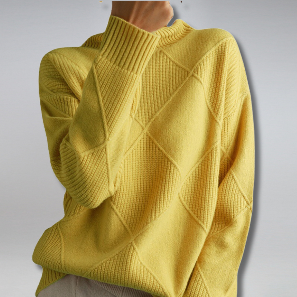 Damski sweter z geometrycznym wzorem