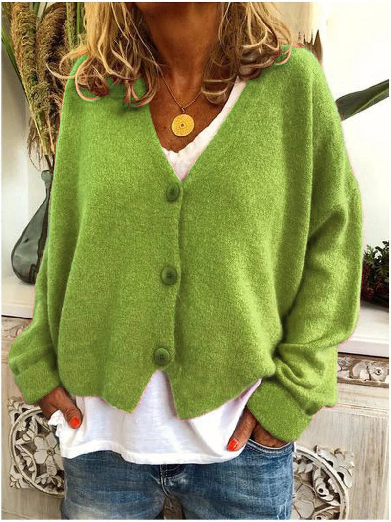 Damski sweter z dekoltem w serek
