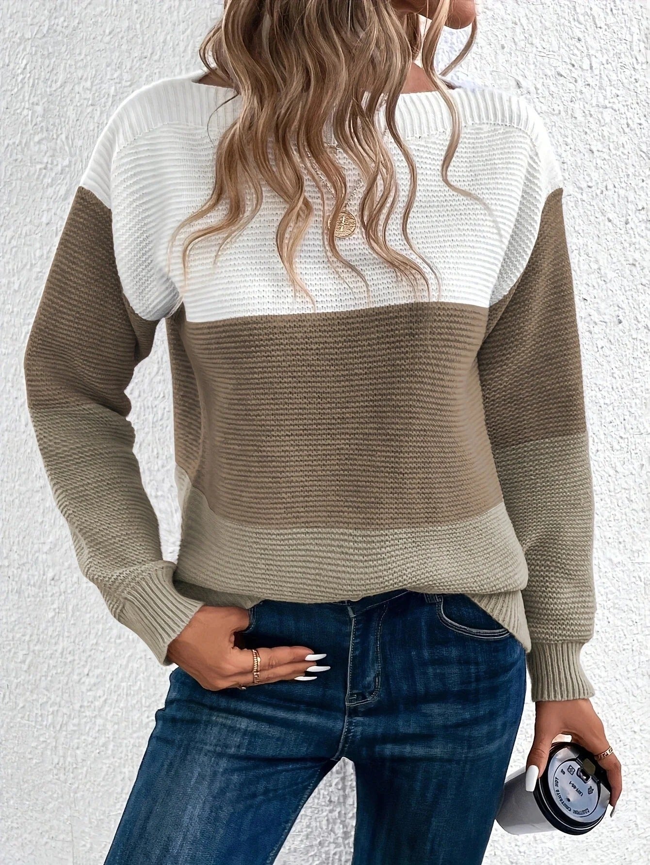 Damski sweter dzianinowy w trzech kolorach
