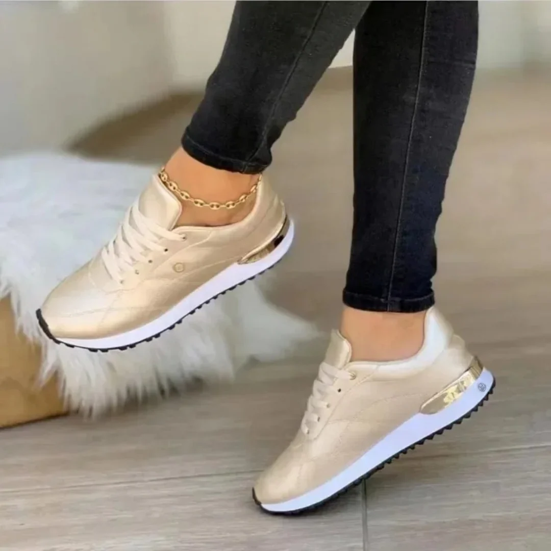 Damskie sneakersy z imitacji skóry