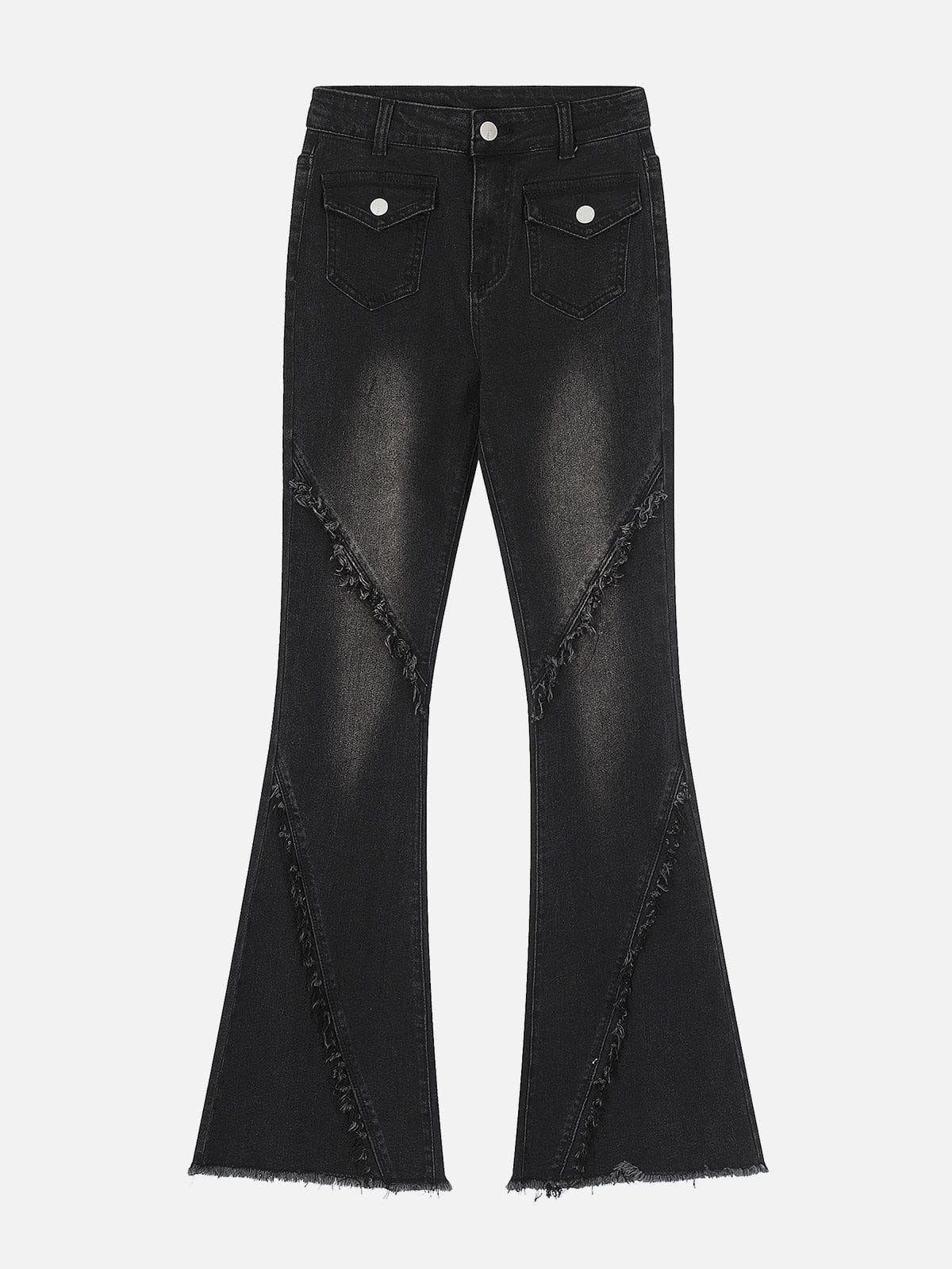 Damskie jeansy z wysokim stanem w stylu retro